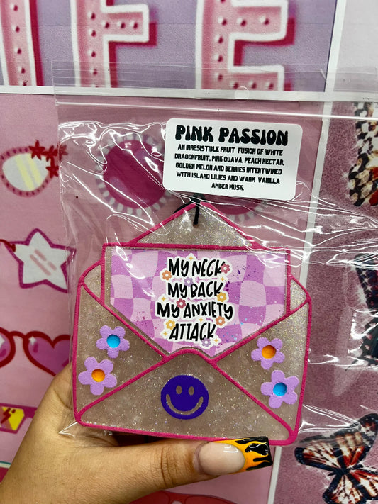 My Neck Envelope Freshie- Pink Passion Scent