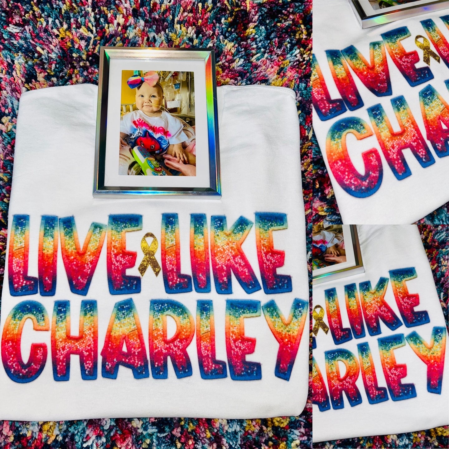 Live Like Charley Ombré Rainbow Faux Embroidery PREORDER