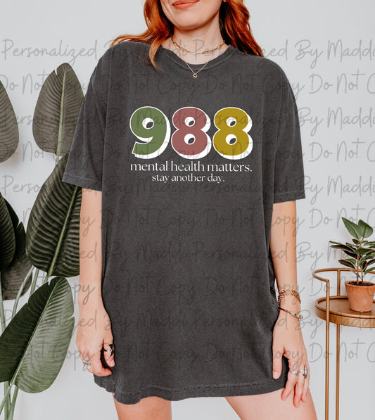 988 Suicide Awareness PREORDER