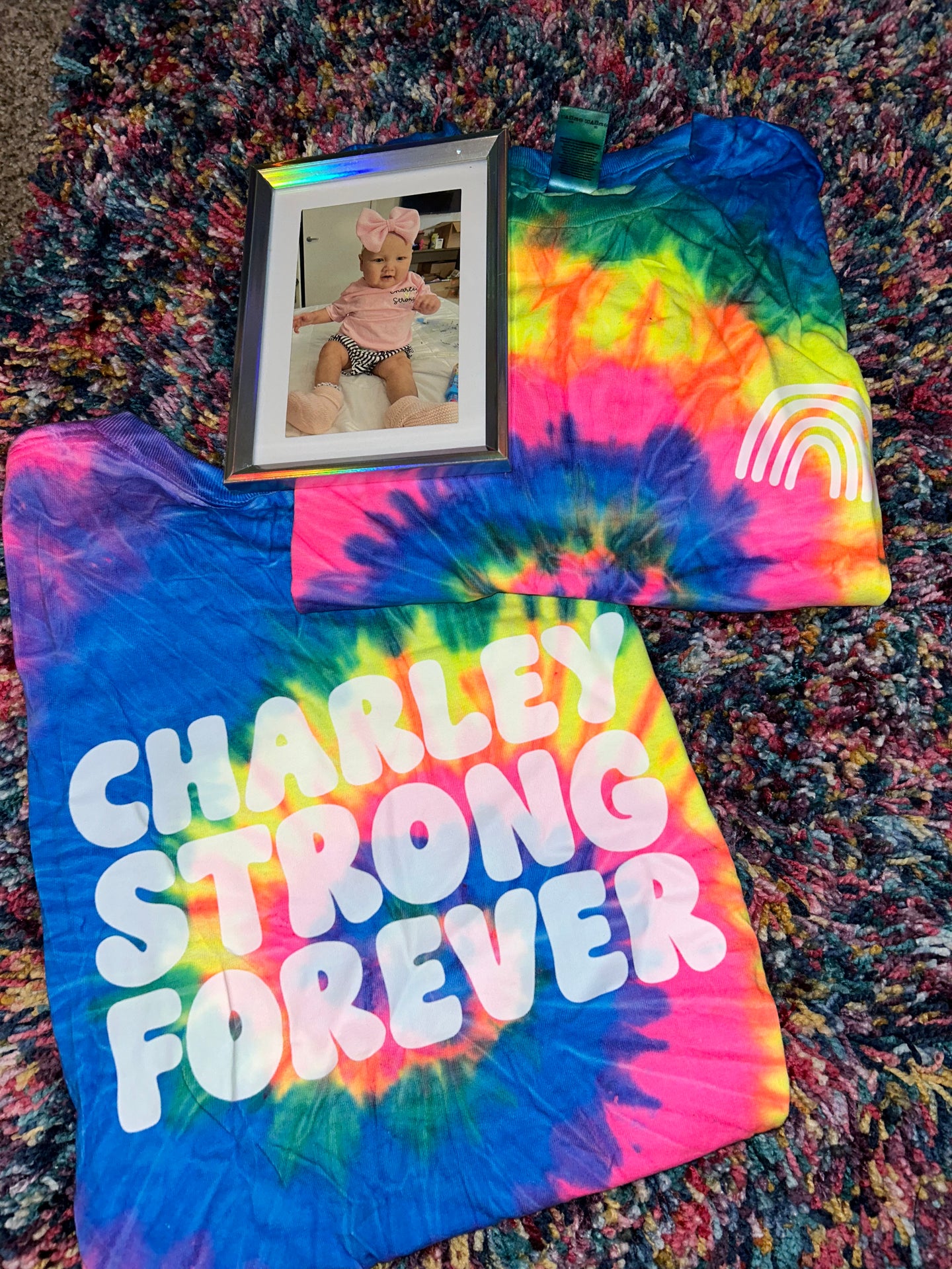 Charley Strong Forever Tie Dye F+B Cotton Tee RTS