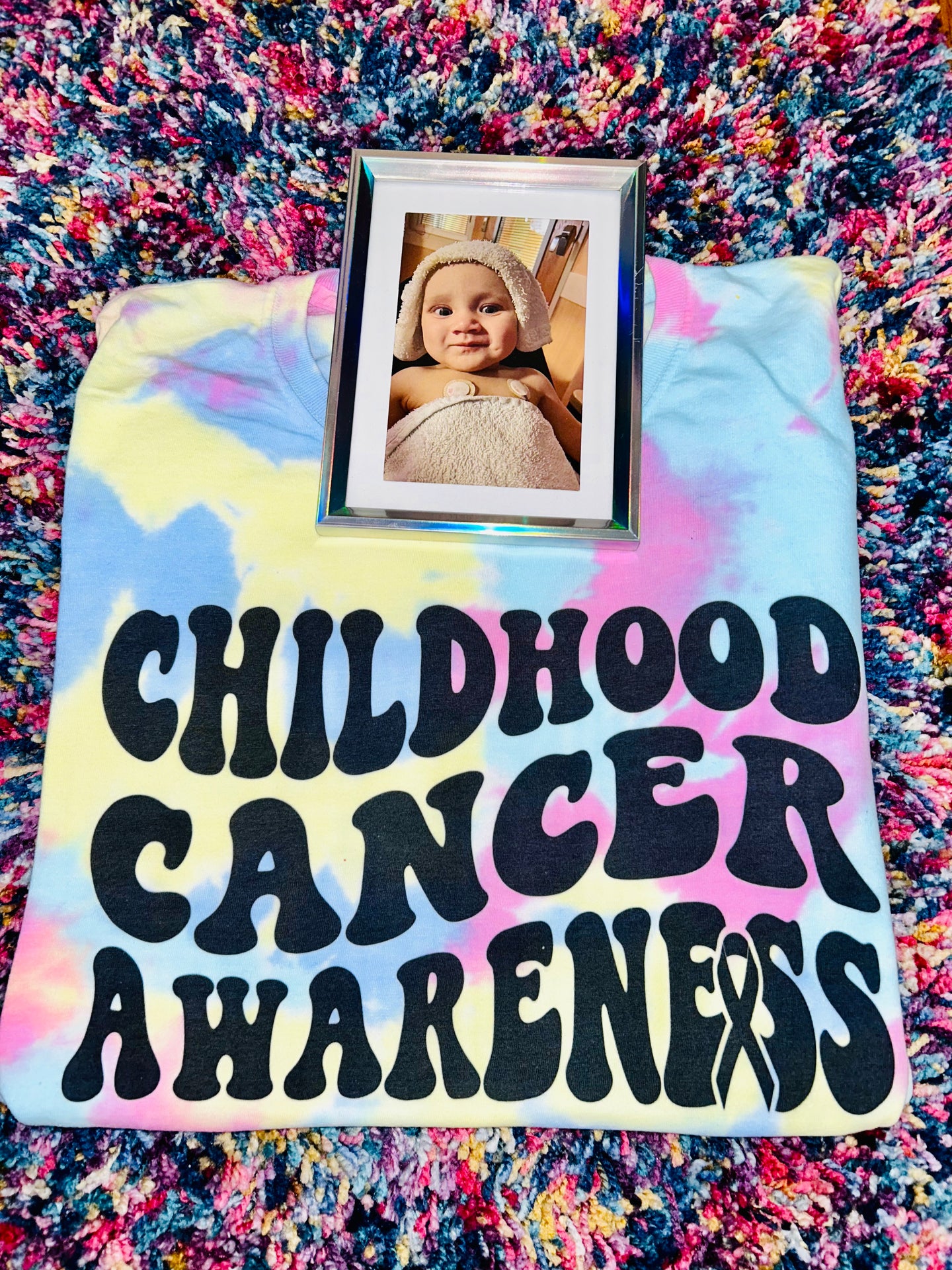 Childhood Cancer Awareness Soft Tie Dye Tee PREORDER (LIMITED SIZING)