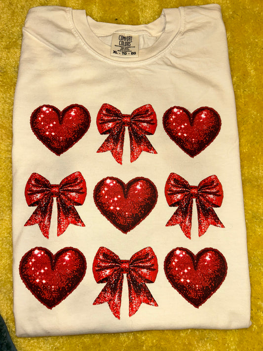 Faux Red Heart Ivory CC Tee RTS