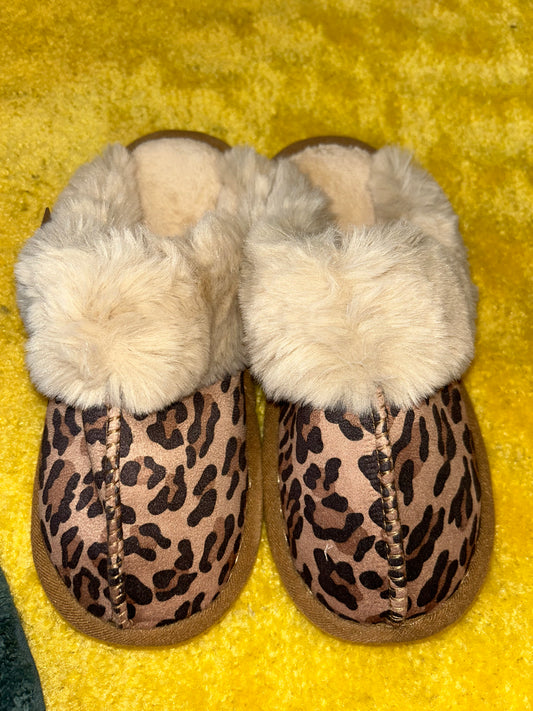 Cheetah Fur Slippers RTS