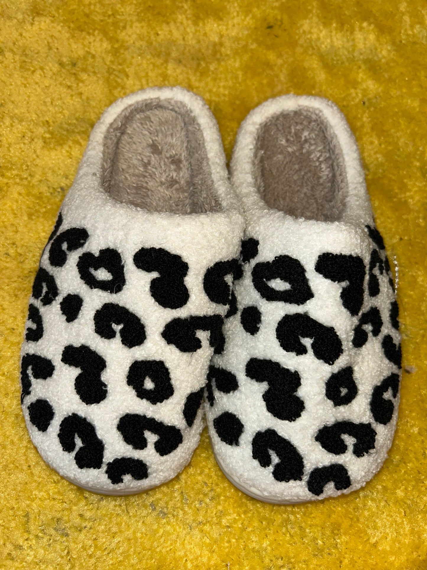 Black Cheetah Slippers RTS