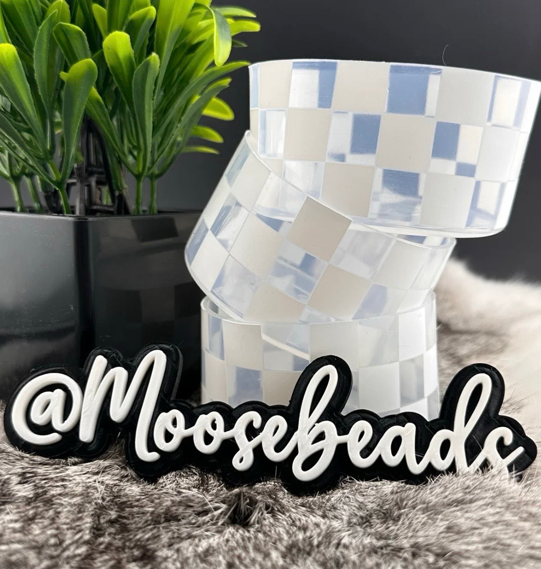 White Clear Checkered Tumbler Boot RTS