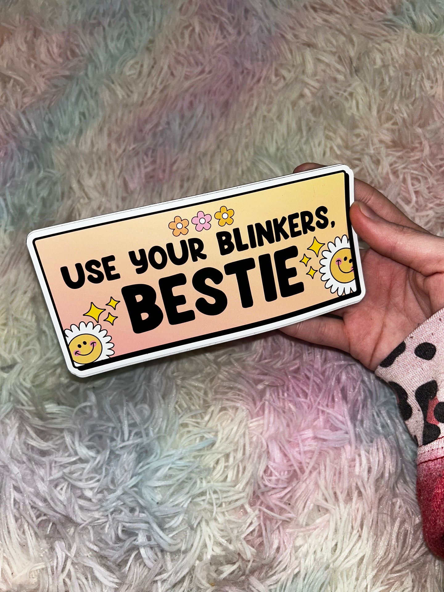 Use Your Blinkers Bestie Car Magnet RTS